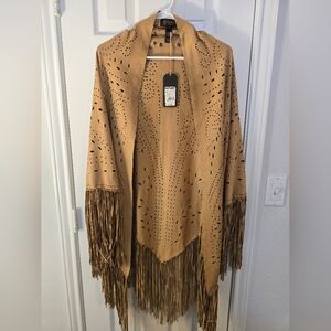 Shyanne Women's Faux Suede Laser Cut Wrap - NWT